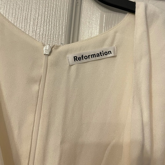 Reformation Gatsby Dress Ivory Knotted Slit Bridal New With Tags! - Picture 6 of 8